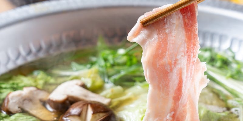【飲み放題付】純米吟醸豚しゃぶ鍋コース