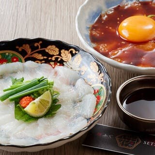 透明感あふれるてっさや艶やかなかに刺し