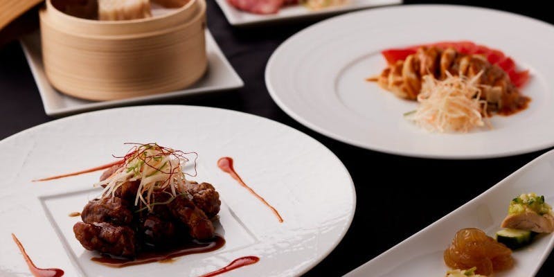 【虹月】鱸、北京ダック、スプリングラム【1日1組限定貸切コース】＋ロゼスパークリングワイン付き