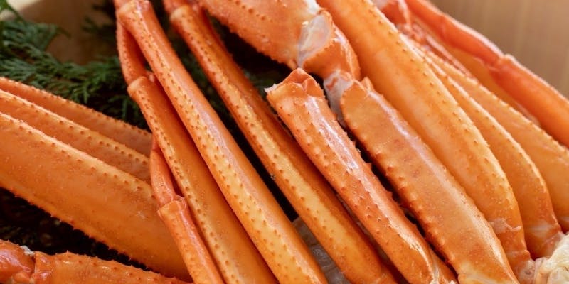 【全46品対象】本ずわい蟹2Lサイズ、紅ずわい蟹、握り寿司食べ放題コース