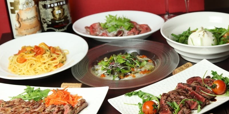 【乾杯スパークリング付】人気メニューを愉しめるプラン　ローストビーフ、気まぐれサラダなどをご堪能