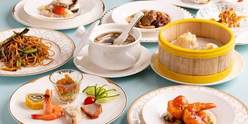 ディナーコース 9,900円【前菜5品盛から小籠包・フカヒレ・アワビ入海鮮炒め・デザートなど全10品】