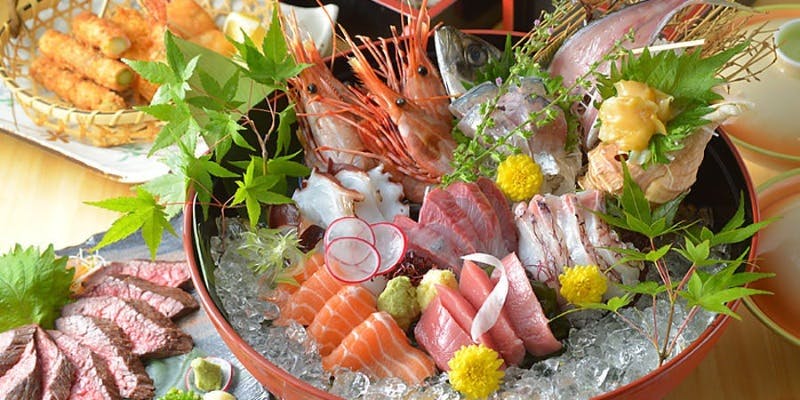 【福寿コース】仙台牛・蟹・鰻を堪能する極上コース（2時間飲み放題付き）