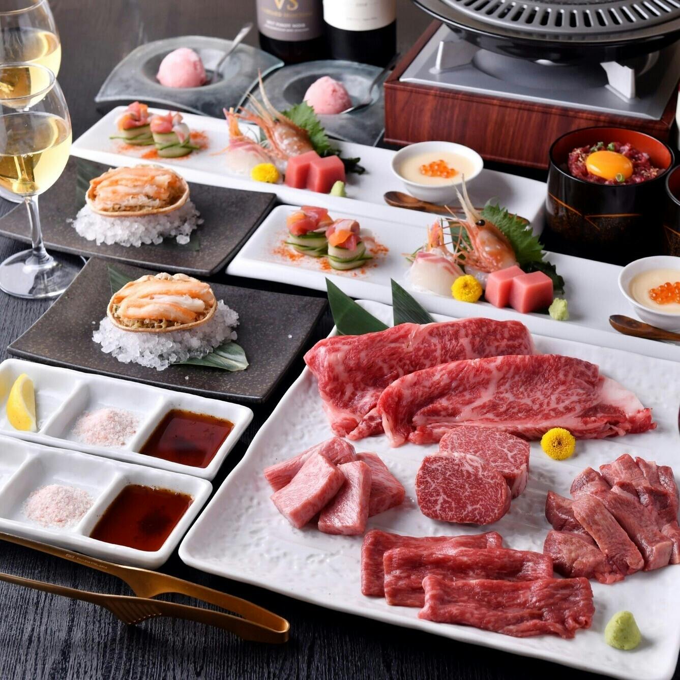 海鮮＆和牛のしゃぶしゃぶや和風創作料理を堪能