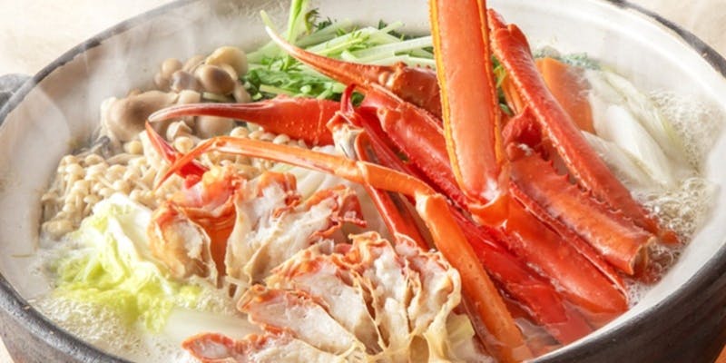 【蟹すきコース】刺身盛り合わせ・  蟹すき鍋など（全8品）＋2時間飲み放題