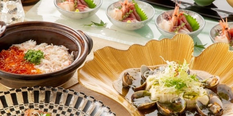 【やまと】刺身盛り合わせ・ 天婦羅4種盛り合わせなど（全7品）＋2時間飲み放題