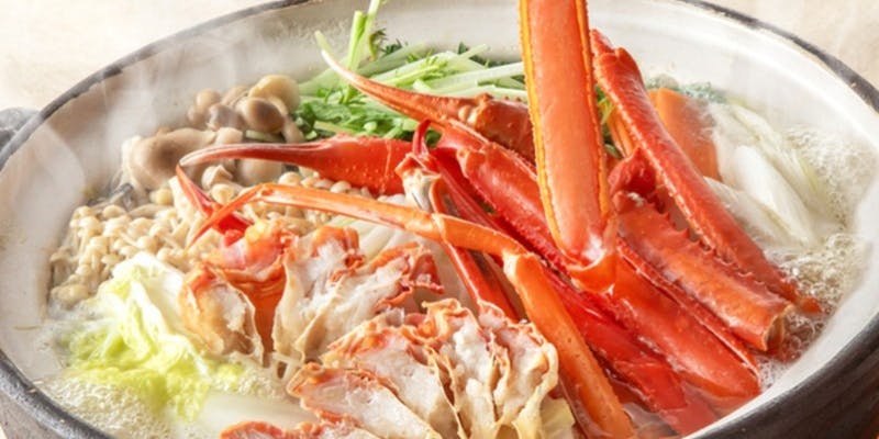 【蟹すきコース】刺身盛り合わせ・  蟹すき鍋など（全8品）＋2時間飲み放題