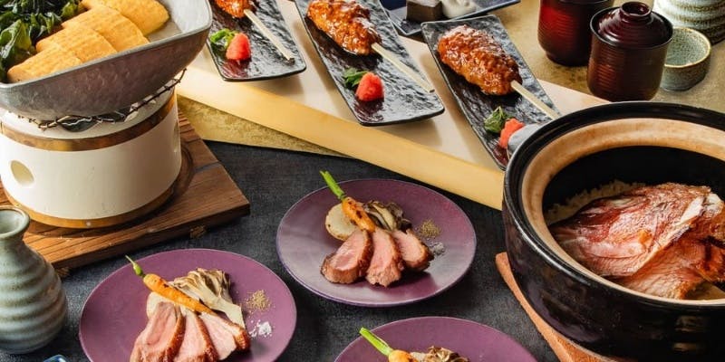 【土鍋懐石コース】燻製鴨肉と鯛土鍋御飯を堪能＋飲み放題