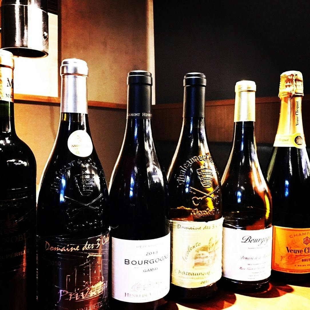 豊富なワインセレクション