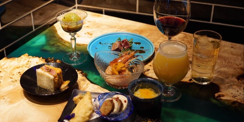 【お得なペアリング3杯】至高のソウルフードコース（人気メニューのカツサンド＆松前漬けが入ったコース）