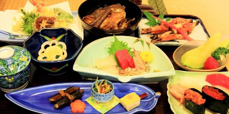 【会席料理】日替わりのお寿司付き（全9品）