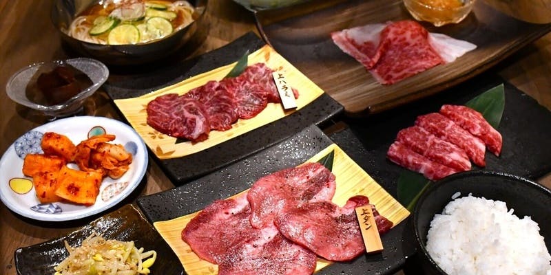 ぼなぺてぃコース【竹】上塩タン、A5ランクのお肉など全10品程度