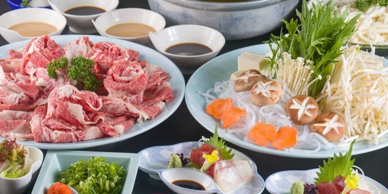 【鍋】国産和牛　W牛しゃぶコース（個室確約）