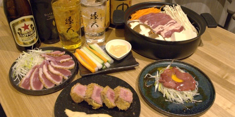 【一休限定】鴨のすき焼きコース　飲み放題付