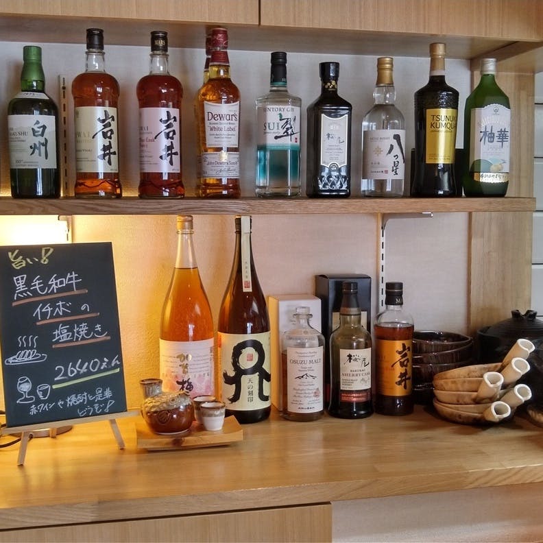 豊富な日本酒の品揃え