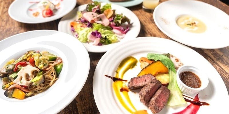 【一休特別コース】オマールのパスタ・糸島牛のステーキ・デザートなど全8品