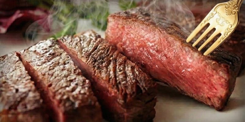 【プレミアム石垣牛リブアイステーキコース】～肉質と脂が神バランスの希少部位～ オリオンビール付 全8品