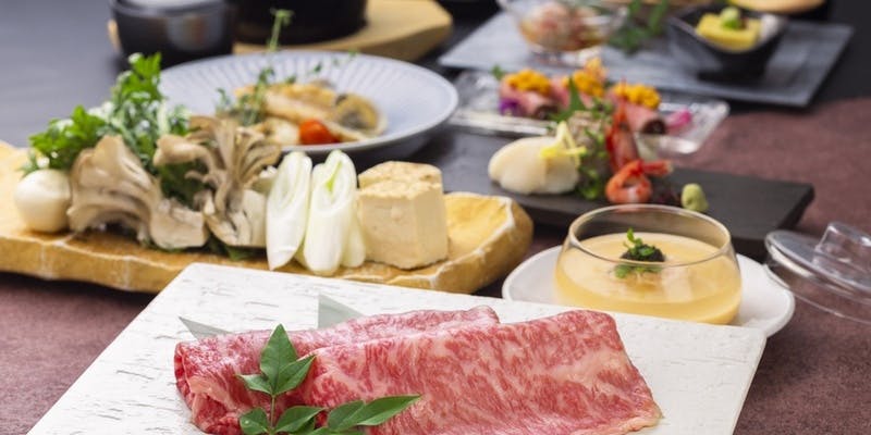 【すき焼き 堪能コース】　福　～ふく～　岩手　前沢牛サーロイン