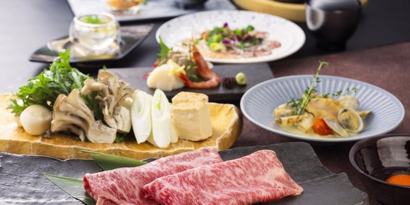 【すき焼き 堪能コース】　福　～ふく～　国産黒毛和牛サーロイン