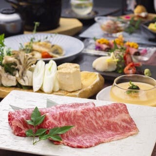 こだわりの和牛を使用したすき焼き