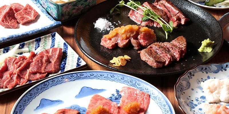 上タン・上ハラミ・おすすめ厳選和牛を堪能【犇 （うしさん）コース】＋飲み放題（10～28名まで）