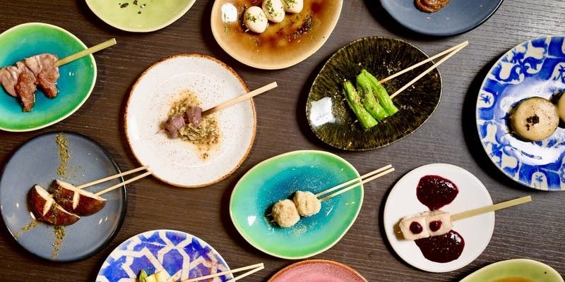 【飲み比べセット】初めての方にオススメ（選べる串3本＋ワイン3杯）