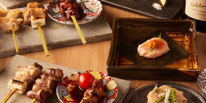 【プレミアムコース】炭火焼鳥と特撰鶏料理を贅沢に堪能