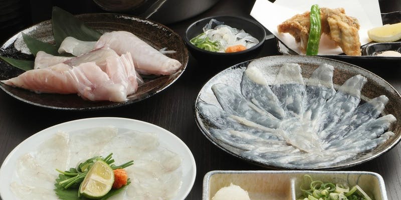 【宴会ふぐコース】王道てっちり・てっさなどふぐ尽くし全9品＋2時間飲み放題付き（完全個室確約）