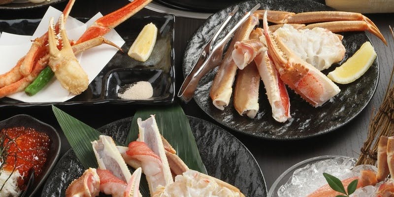 【宴会かにコース】かにちり・かに刺し・かに唐揚げなど全7品＋2時間飲み放題付き（完全個室確約）