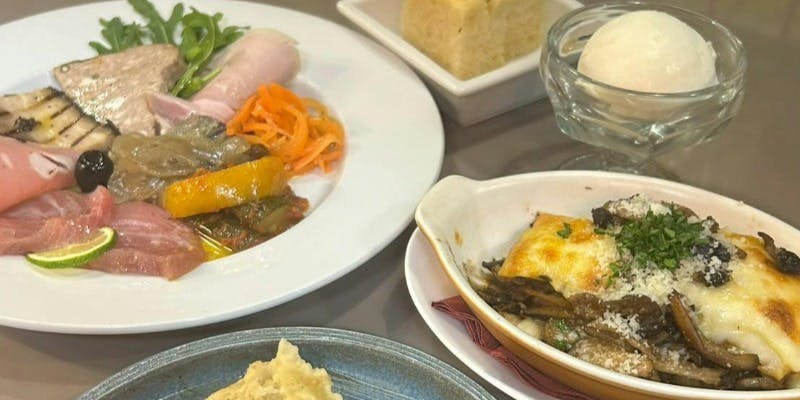 【一休限定ランチコース】季節限定ラザニアや大人気のハンバーグを堪能できるランチ限定コース