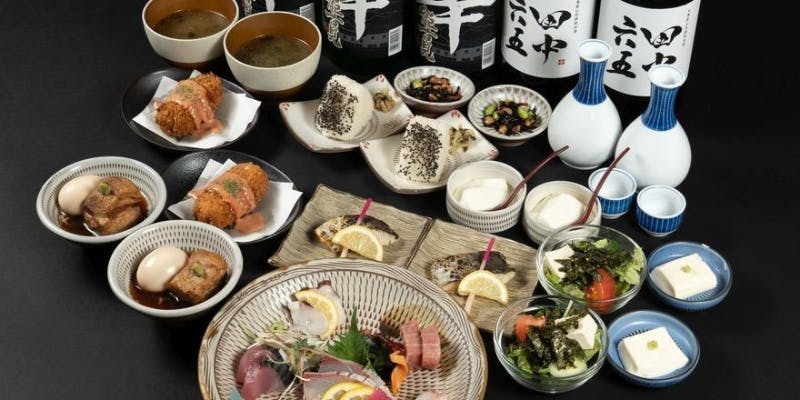 旬の鮮魚刺身盛り含む厳選宴会コース 全9品＋2時間プレミアム飲み放題