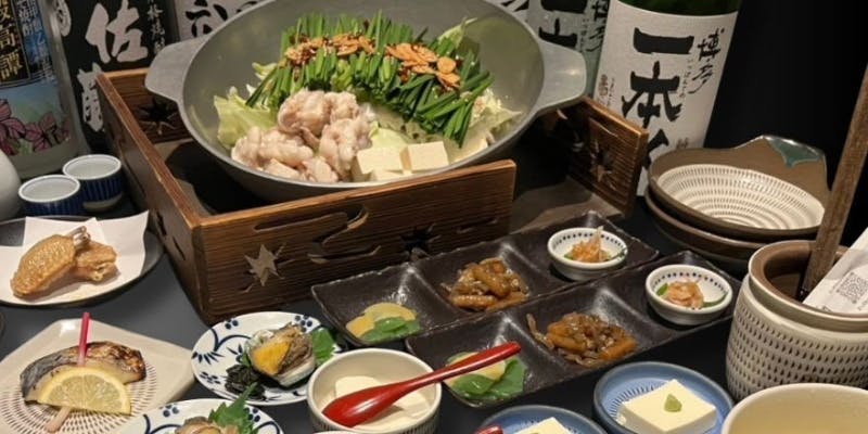 名物ごまさば含む博多満喫もつ鍋コース 全10品＋2時間プレミアム飲み放題