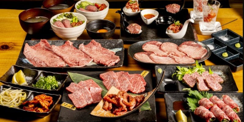 【山形牛】極上焼肉コース全12品＋2時間飲み放題