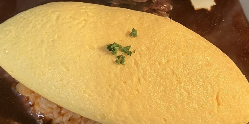 黒毛和牛門崎丑　牛スジオムライス　ランチセット