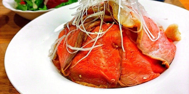 黒毛和牛門崎丑　ローストビーフ　ランチセット　中