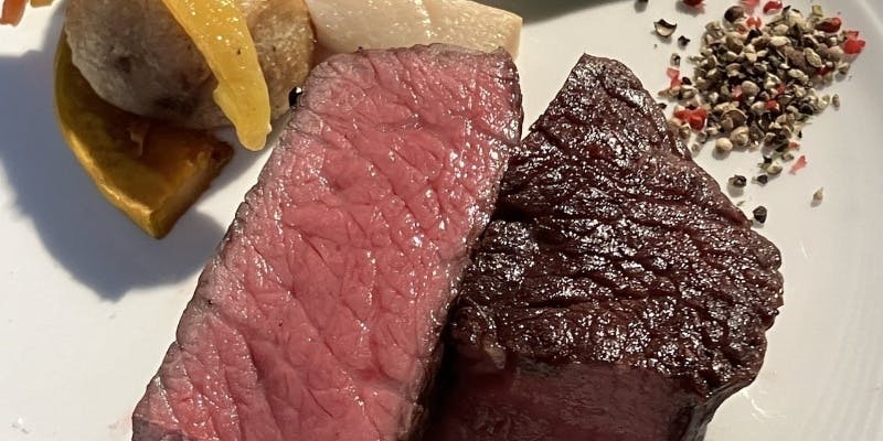 門崎丑熟成肉ステーキ　赤身　120g　ランチセット