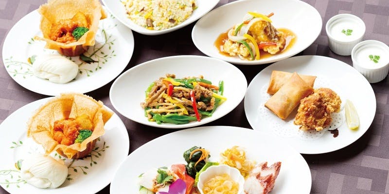 ＜ディナー限定＞彩り中華と飲み放題プラン 7,000円（中華料理7品＋120分飲み放題付）