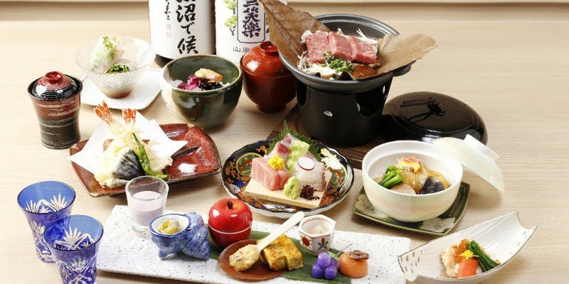 【飲み放題付プラン】 記念日・ご接待向き！「A5伊賀牛」含む全9品＋日本酒10種含む2時間