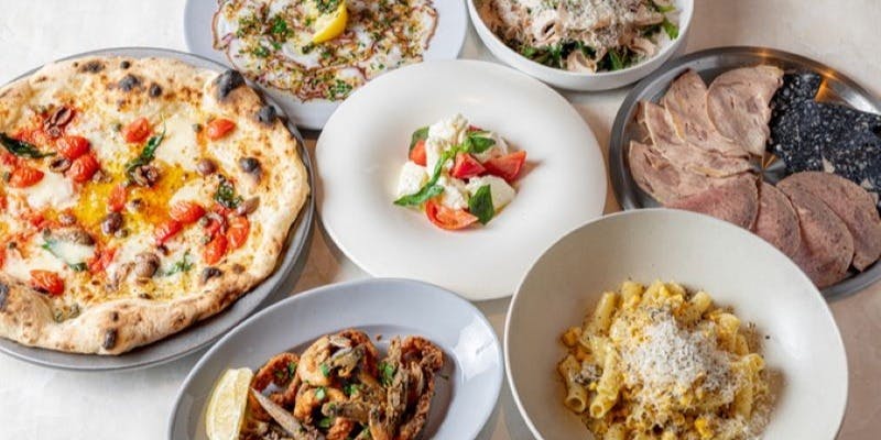 【CASUAL COURSE】お薦め前菜・定番ピッツア 2種・自家製パスタ