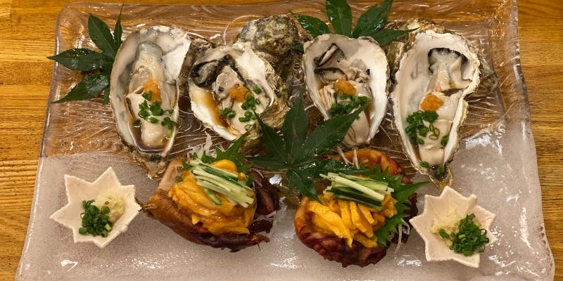 ちょっと贅沢三陸牡蠣と真鱈の白子3皿