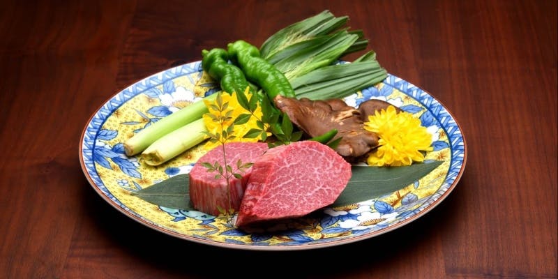 【フィレ肉コース】前菜、焼野菜、フィレ肉、〆の茶漬け、デザートなど全7品程度（個室確約）