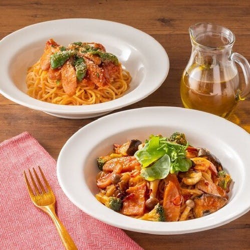 自家製生パスタのもちもち食感