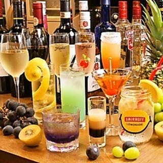 豊富なドリンクメニューで乾杯！