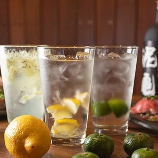 生絞りフルーツサワーで爽やかに乾杯
