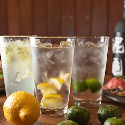 生絞りフルーツサワーで爽やかに乾杯