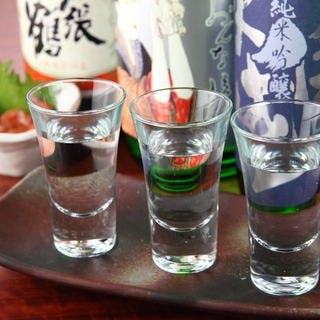 50種類以上の日本酒を飲み比べ