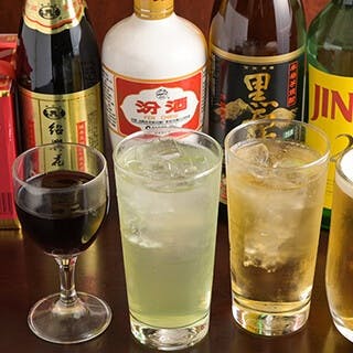 中国酒や紹興酒など、お料理に合うお酒を幅広くご用意