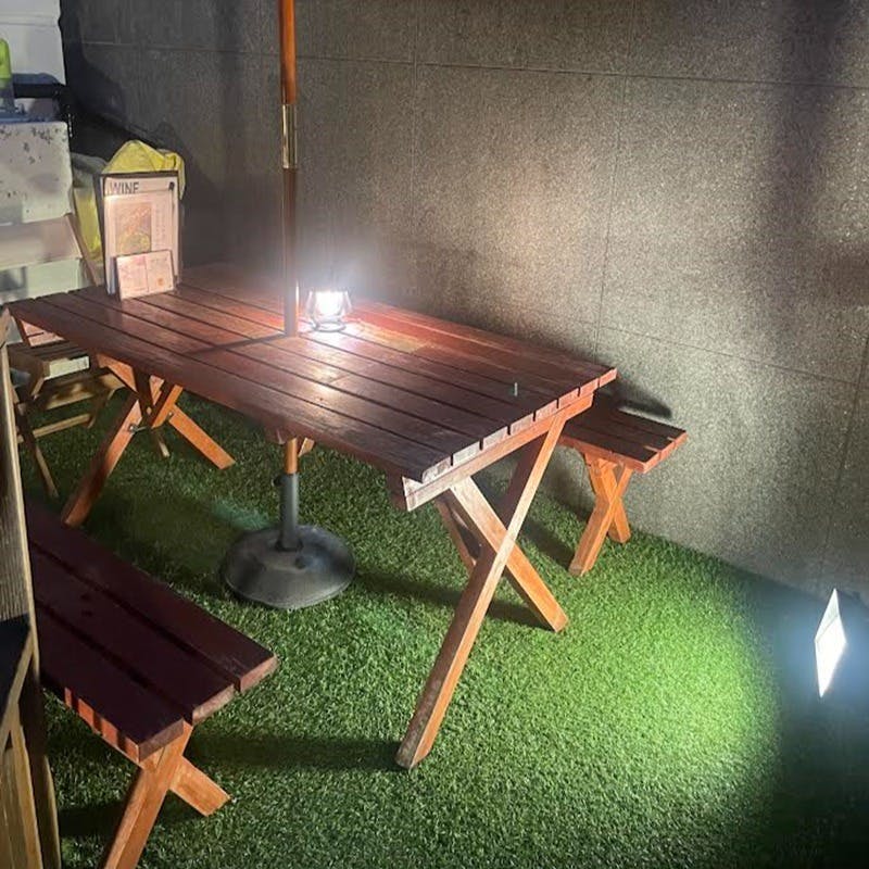 愛犬と楽しめるテラス席