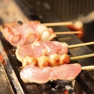 胡椒が効いたピリ辛の焼き鳥