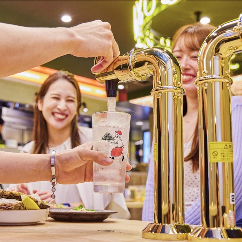 卓上サーバーでハイボール＆果肉サワー飲み放題